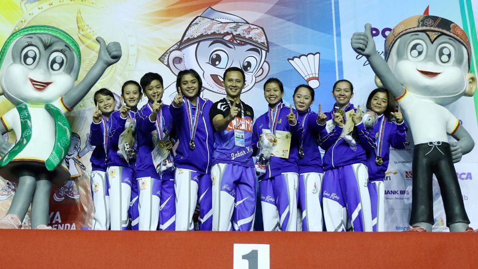 Beregu PON XIX Jawa Barat 2016: Jabar Beregu Putri Rebut Emas Copyright: &copy; PBSI